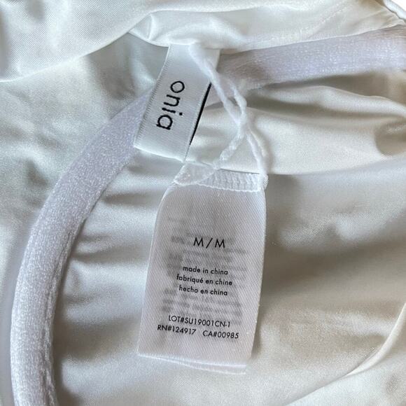 Onia x WeWoreWhat Danielle Lemon Print Belted One Piece Swimsuit – Size Medium - Picture 8 of 16